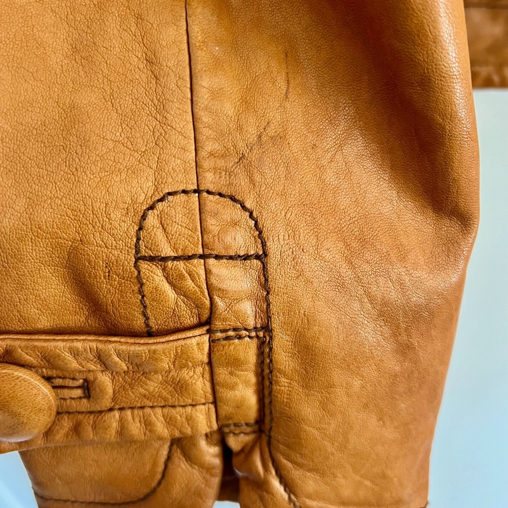 Banana Republic - Vintage Chestnut Genuine Leather Jacket (S) - Picture 9 of 9